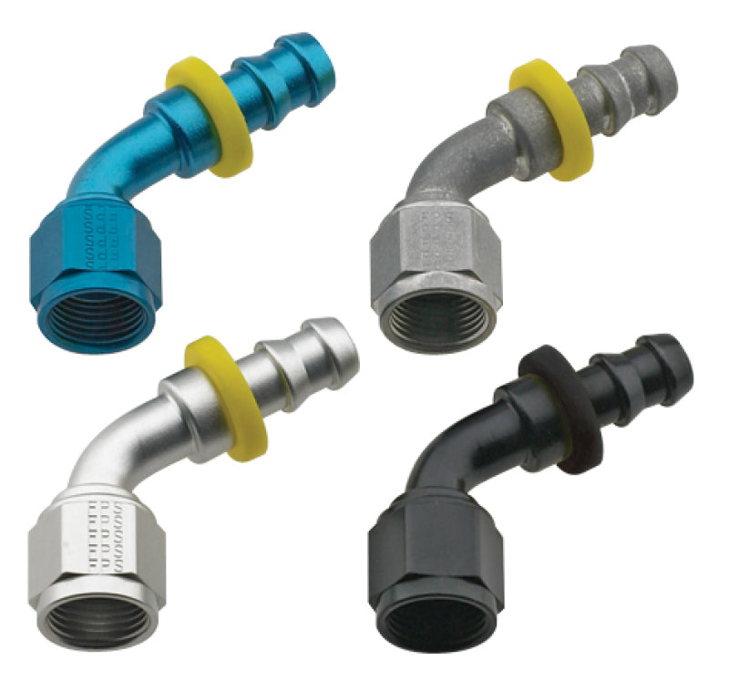 Fragola -8AN Push-Lite End 60 Degree - Blue Fittings Fragola