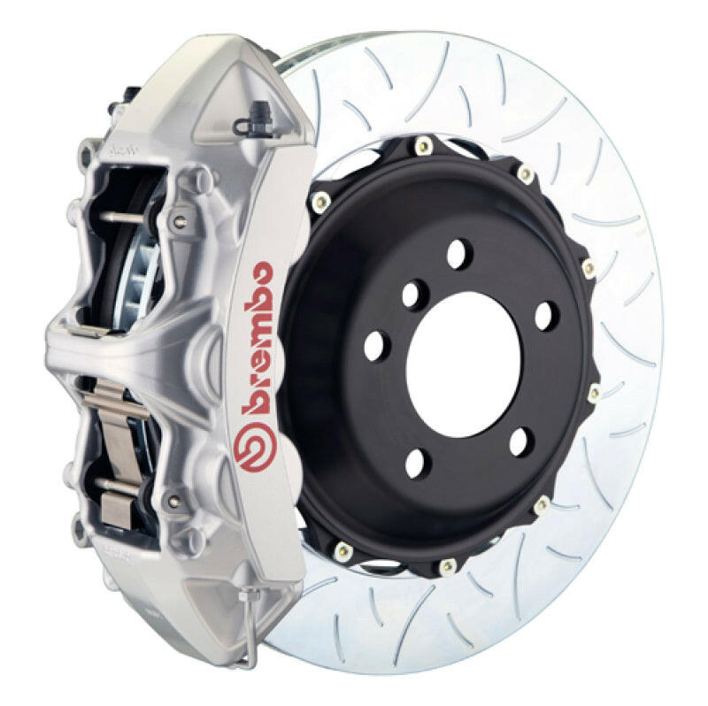 Brembo 08-09 F430 Scuderia Rr GT BBK 6Pis Cast 380x32 2pc Rotor Slotted Type3-Silver Brake Kits - Performance Slot Brembo