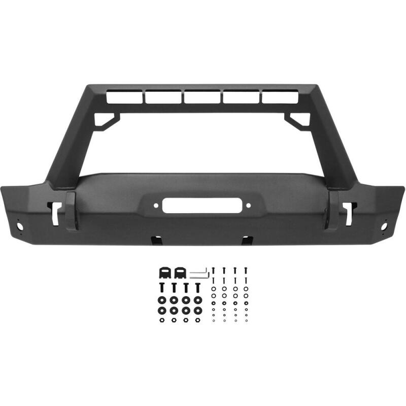 Westin 18-19 Jeep Wrangler JL Stubby Front Bumper - Textured Black Bumpers - Steel Westin