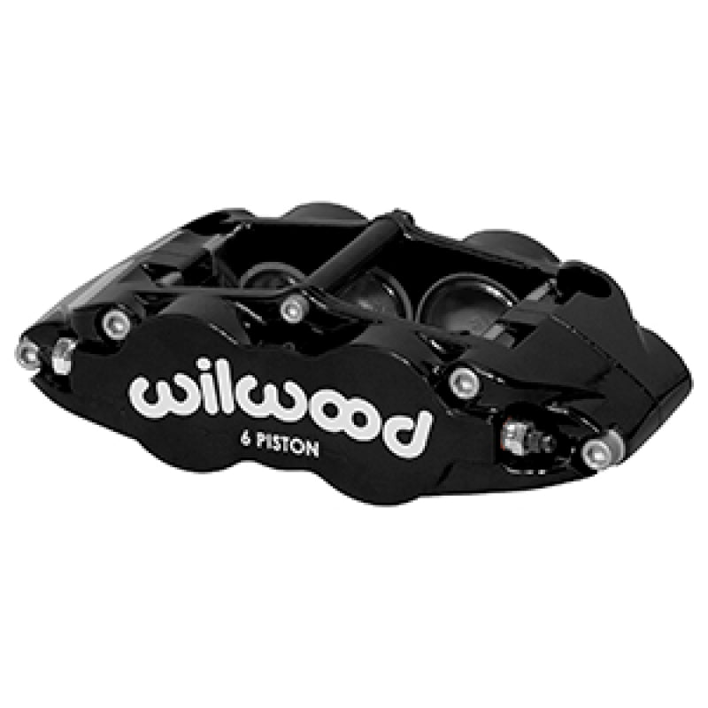 Wilwood Caliper Narrow Superlite 6R LH Black 1.62in / 1.12in / 1.12in Pistons 1.10in Disc Brake Calipers - Perf Wilwood