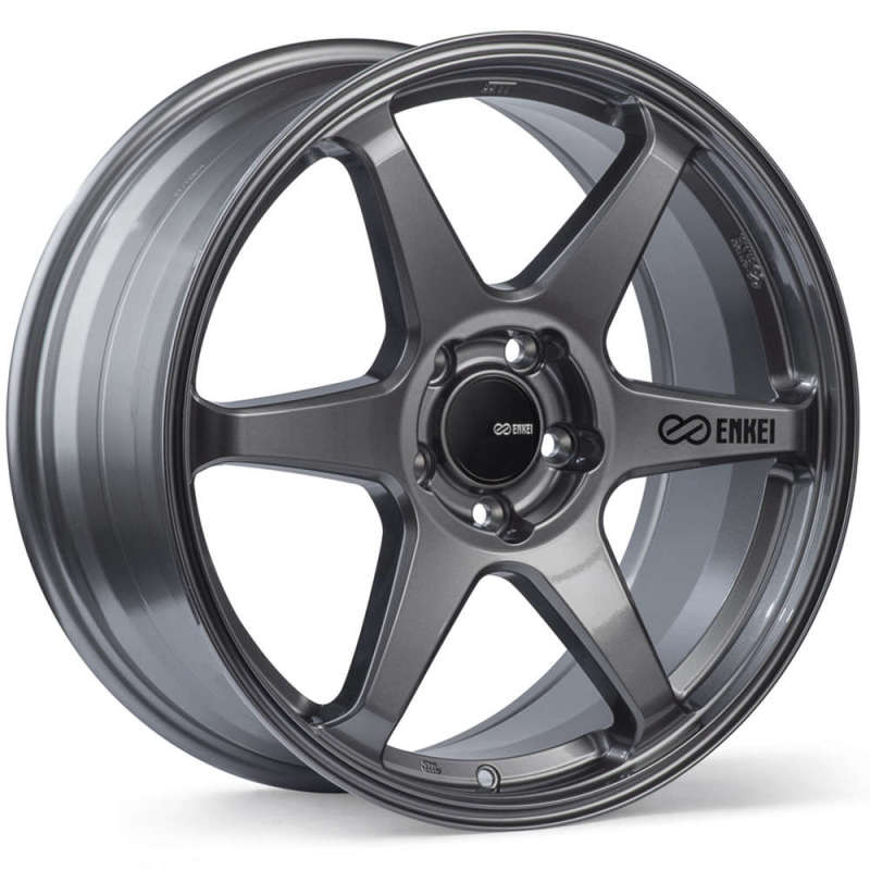 Enkei T6R 18x8.5 45mm Offset 5x100 Bolt Pattern 72.6 Bore Gloss Gunmetal Wheel Wheels - Cast Enkei