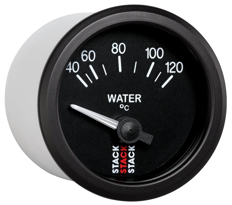Autometer 52mm Stack Instruments 40-120 Degree C Electric Water Temperature Gauge - Black Gauges AutoMeter