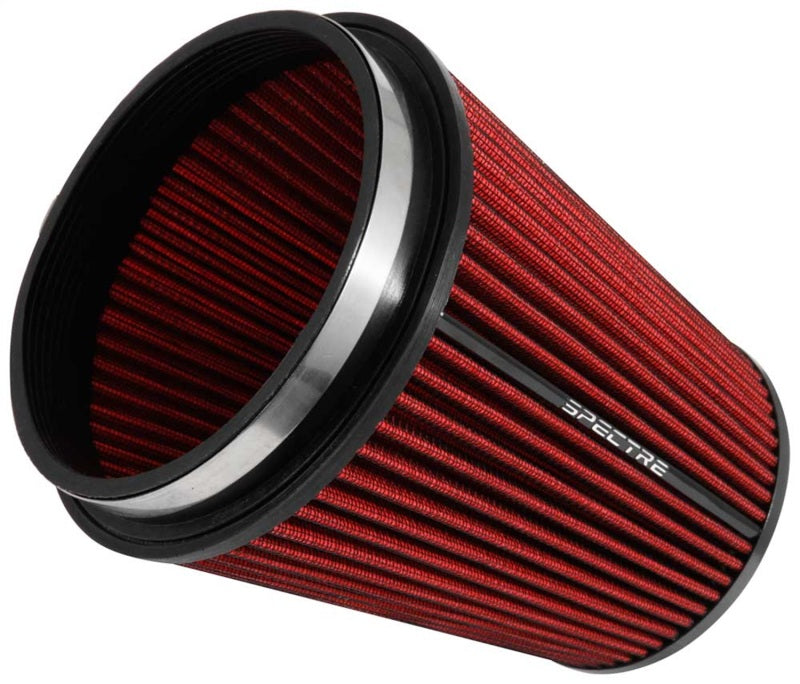 Spectre HPR Conical Air Filter 6in. Flange ID / 7.719in. Base OD / 8.5in. Tall - Red Air Filters - Universal Fit Spectre