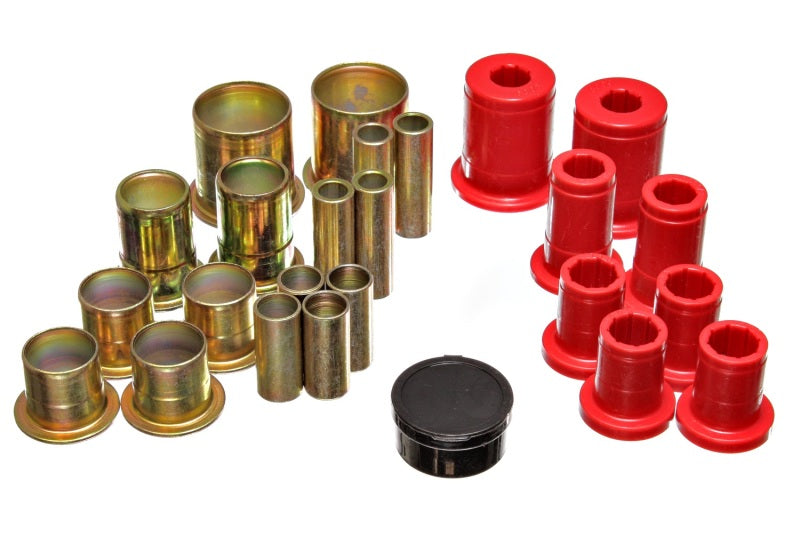 Energy Suspension 73-74 Camaro / 73 GrandAm/GrandPrix Red Control Arm Bushing Set - Complete Set Bushing Kits Energy Suspension