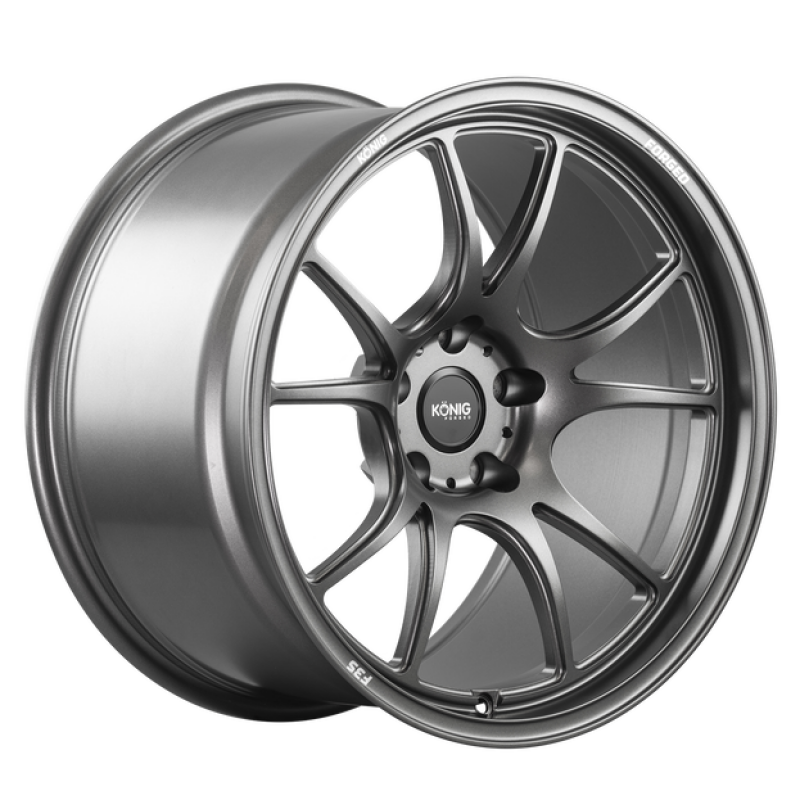 Konig Forged F3S 19X9 5X130 ET48 Satin Charcoal Knurled Bead Wheels - Forged Konig