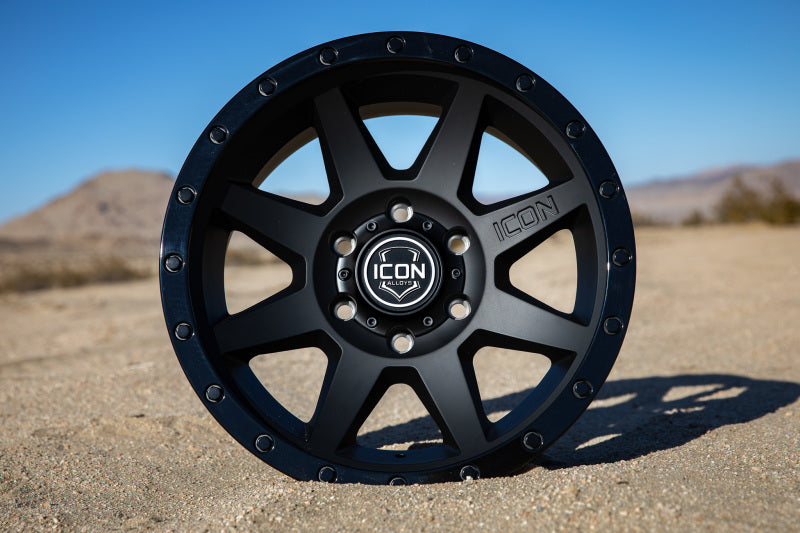 ICON Rebound 18x9 6x5.5 0mm Offset 5in BS 106.1mm Bore Double Black Wheel Wheels - Cast ICON