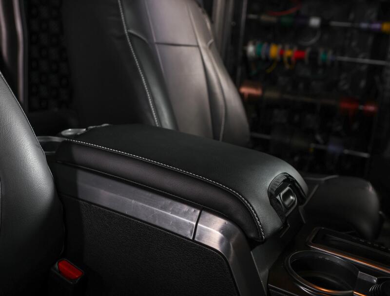 PRP 10-14 Ford Raptor Center Console Cover- Black with Silver Stitch Dash & Interior Trim PRP Seats