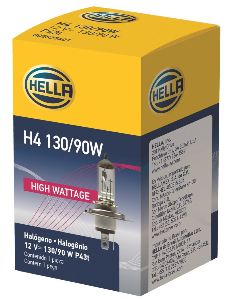 Hella H4 12V 130/90W Halogen Headlight Bulb - Universal Bulbs Hella