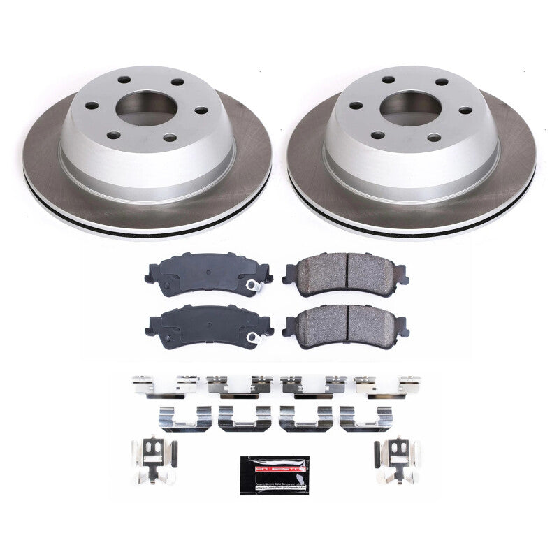 Power Stop 00-02 GMC Yukon XL 1500 Rear Semi-Coated Rotor Kit Brake Kits - Performance Blank PowerStop
