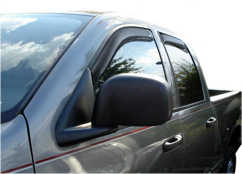 AVS 02-08 Dodge RAM 1500 Quad Cab Ventvisor In-Channel Front & Rear Window Deflectors 4pc - Smoke Wind Deflectors AVS