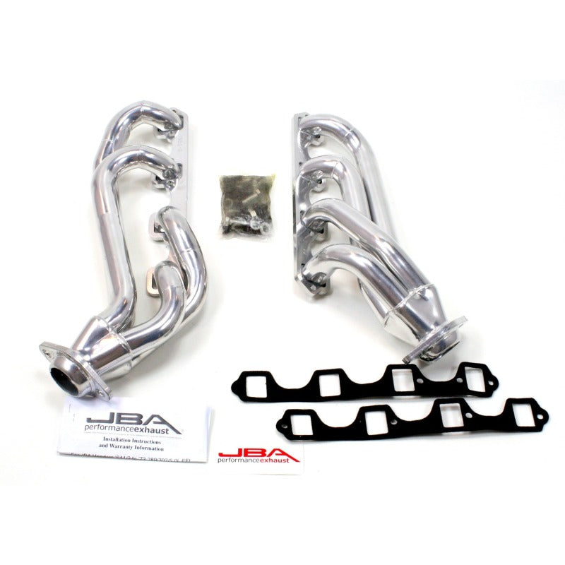JBA 65-73 Ford Mustang 260-302 SBF w/GT40-P Heads 1-5/8in Primary Silver Ctd Mid Length Header Headers & Manifolds JBA