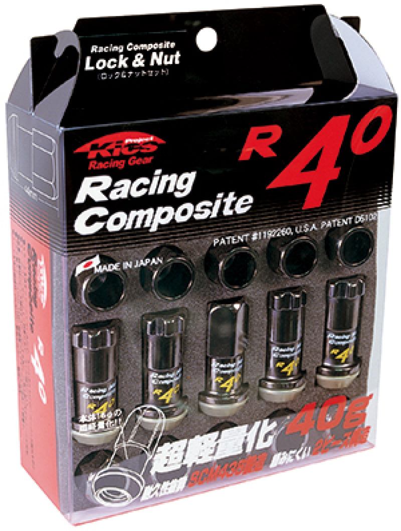 Project Kics 12x1.25 R40 Lug Nuts - Black (16+4 Locks) Lug Nuts Project Kics