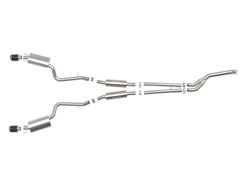 aFe POWER Takeda 16-17 Lexus IS200t L4-2.0L (t) 2.5in-3in 304 SS CB Exhaust - Carbon Fiber Catback aFe