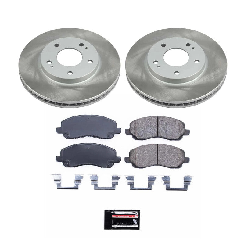 Power Stop 03-04 Mitsubishi Outlander Front Semi-Coated Rotor Kit Brake Kits - Performance Blank PowerStop