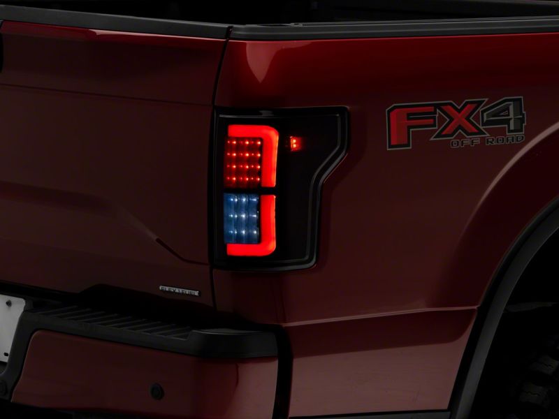 Raxiom 15-17 Ford F-150 Axial Series LED Tail Lights- Blk Housing (Smoked Lens) Tail Lights Raxiom