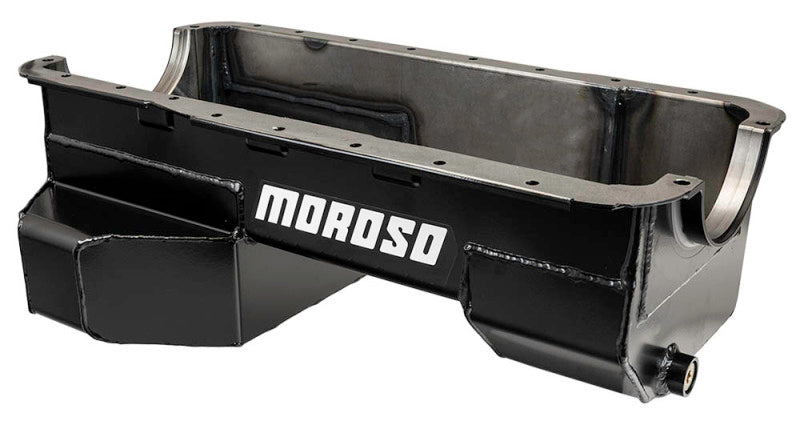 Moroso Ford 351W (w/Rear Sump & Billet End Seals) Road Race Baffled Wet Sump 7qt 7.5in Steel Oil Pan Oil Pans Moroso