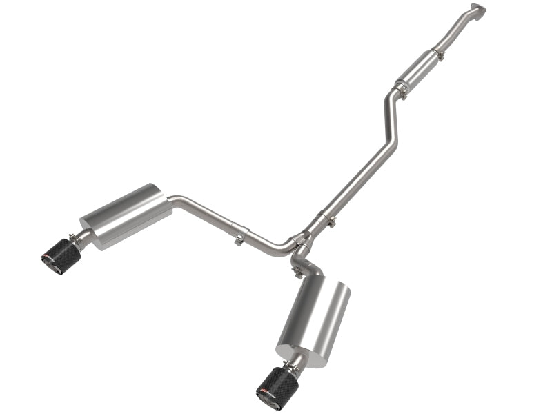 aFe 09-14 Acura TSX L4 2.4L Takeda 2-1/2in to 2-1/4in 304 SS Cat-Back Exhaust System w/ CF Tips Catback aFe