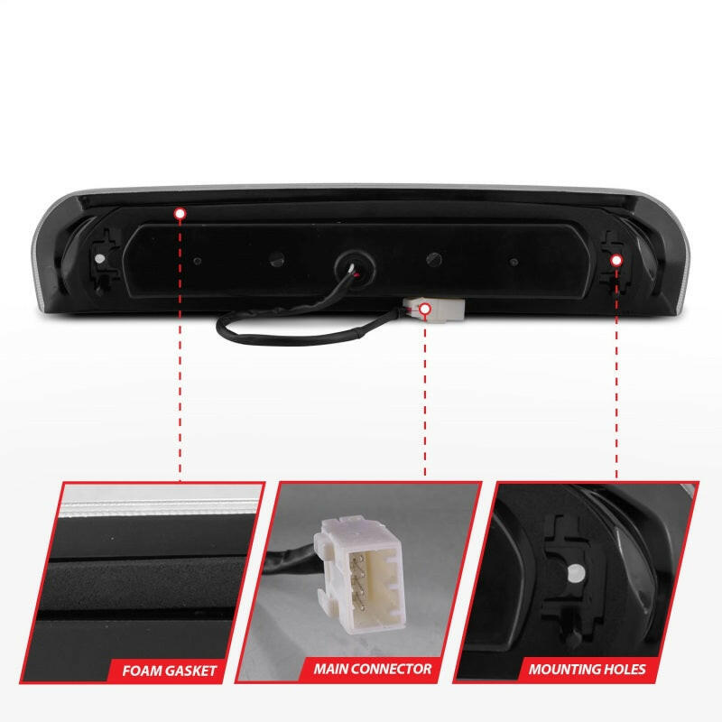 ANZO 2002-2008 Dodge Ram 1500 LED 3rd Brake Light Smoke B - Series Lights Corner ANZO