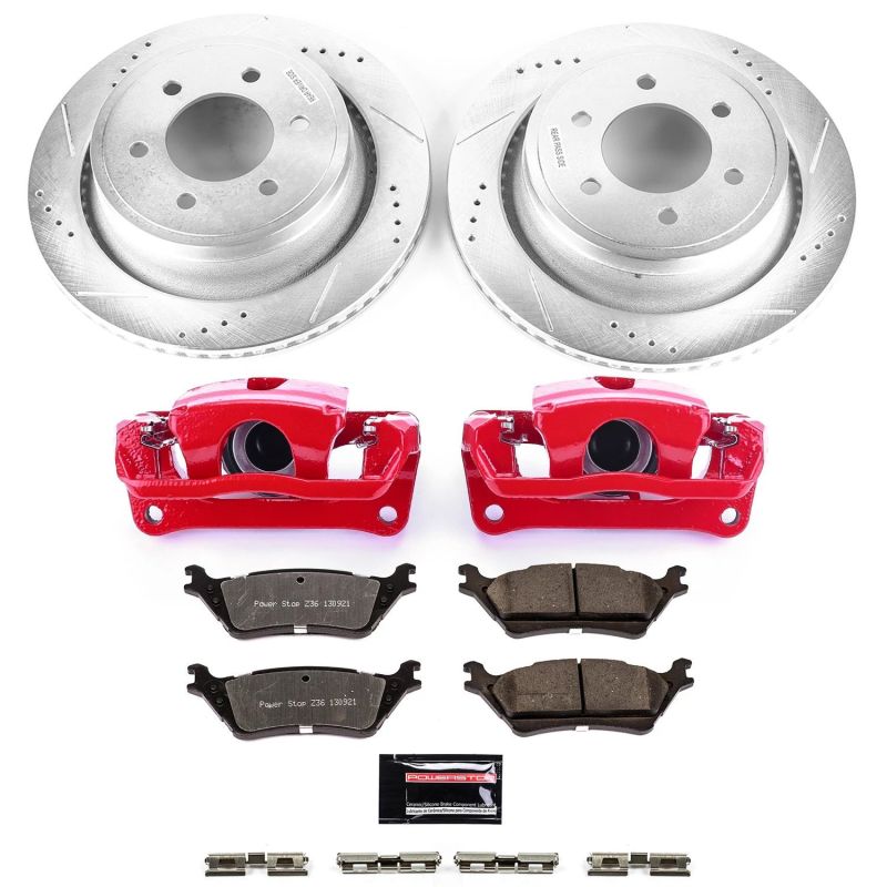 Power Stop 12-18 Ford F-150 Rear Z36 Truck&Tow Kit w/Cals Brake Kits - Performance D&S PowerStop