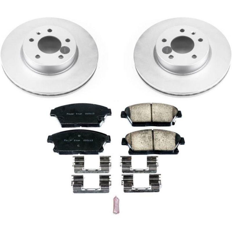 Power Stop 13-18 Cadillac ATS Front Z17 Evolution Geomet Coated Brake Kit Brake Kits - Performance Blank PowerStop