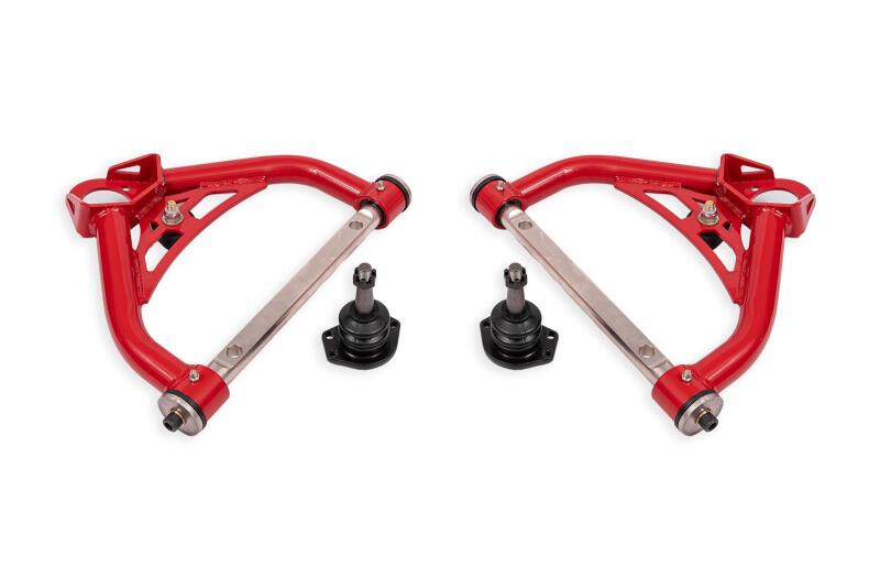 BMR 70-81 Chevrolet Camaro Non-Adj. Upper A-Arms w/ 0.5in Tall Ball Joint (Delrin) - Red Control Arms BMR Suspension