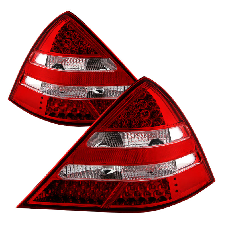 xTune Mercedes R170 Slk 98-04 LED Tail Lights ( R171 Amg Look ) Red Clear ALT-JH-MBR17098-LED-RC Tail Lights SPYDER