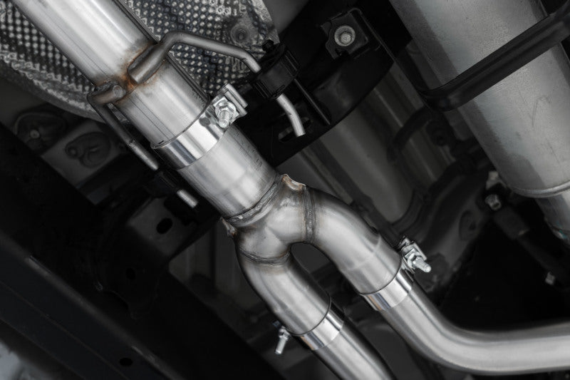 MBRP 2022 Toyota Tundra 3.5L Dual Cat-back 4in Single Side Exit Dual Wall Angle Cut Tip - T304 Catback MBRP