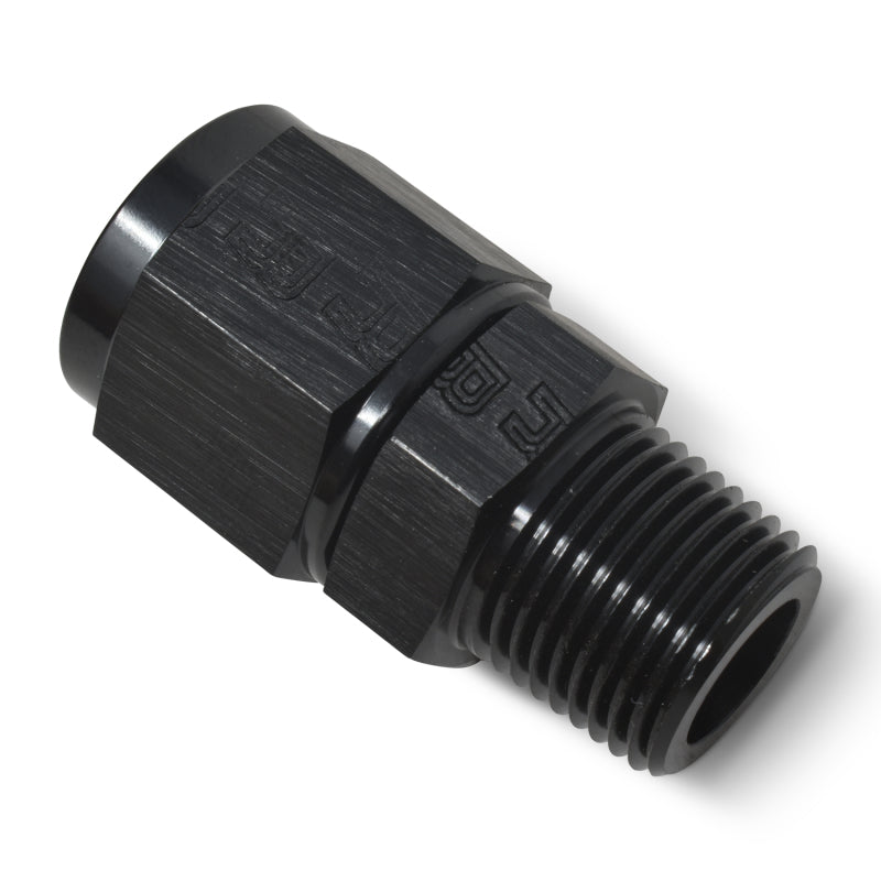 Russell Performance -6 AN Straight Female to 1/8in Male NPT Fitting (Black) Fittings Russell