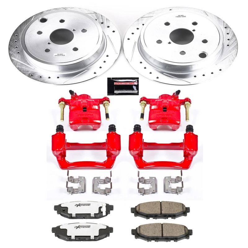 Power Stop 15-19 Subaru WRX Rear Z26 Street Warrior Brake Kit w/Calipers Brake Kits - Performance D&S PowerStop