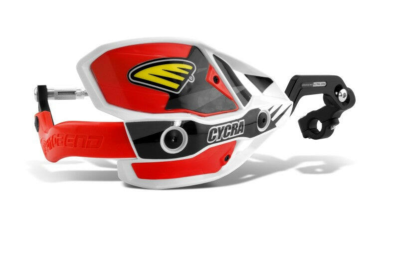 Cycra CRM Ultra 1 1/8 in. Clamp w/White Shield/Red Cover Hand Guards Cycra