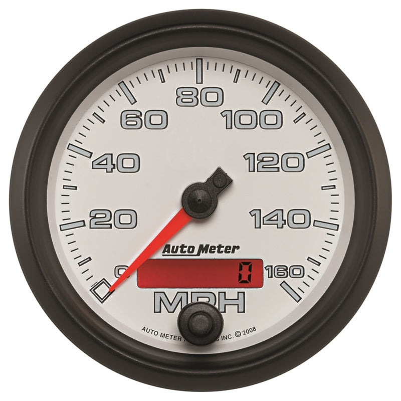 Autometer Pro-Cycle Gauge Speedometer 3 3/8in 160Mph Elec. Programmable White Gauges AutoMeter