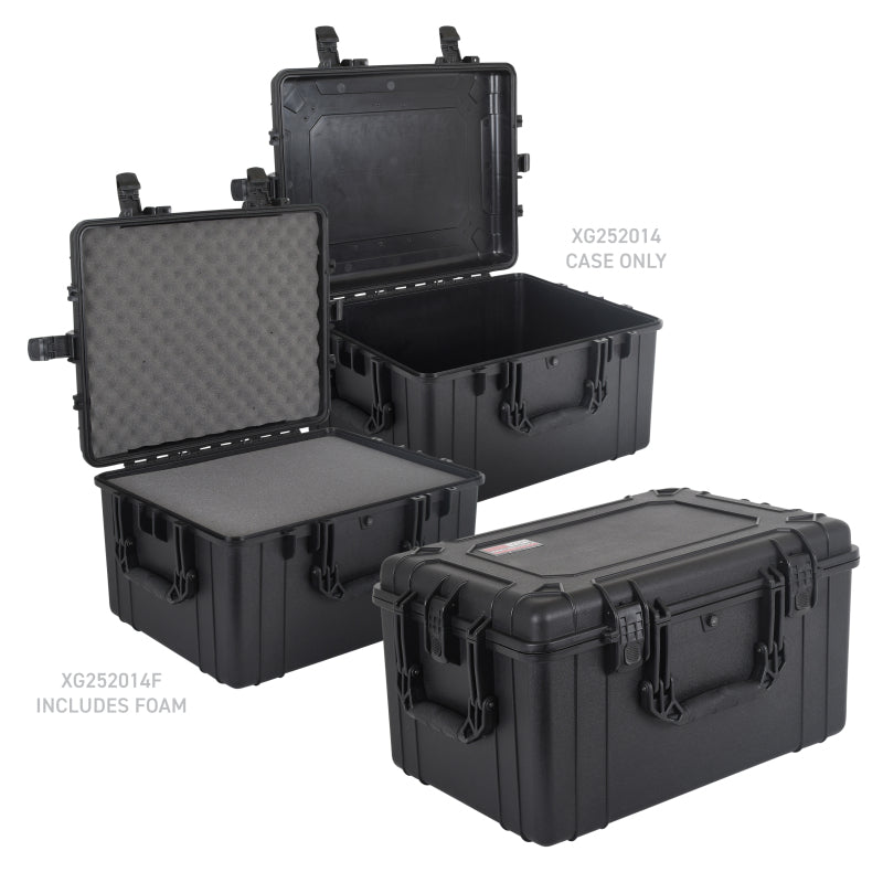 Go Rhino XVenture Gear Hard Case - Extra LG 25in. / Lockable / IP67 / Automatic Air Valve - Tex. Blk Cargo Boxes & Bags Go Rhino