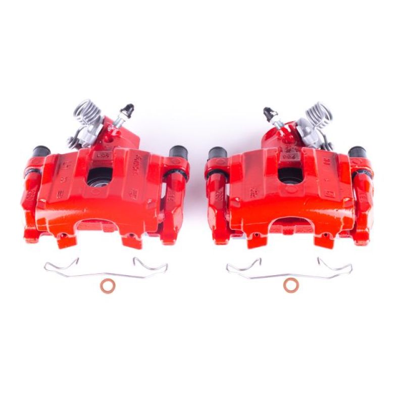 Power Stop 04-13 Mazda 3 Rear Red Calipers w/Brackets - Pair Brake Calipers - Perf PowerStop