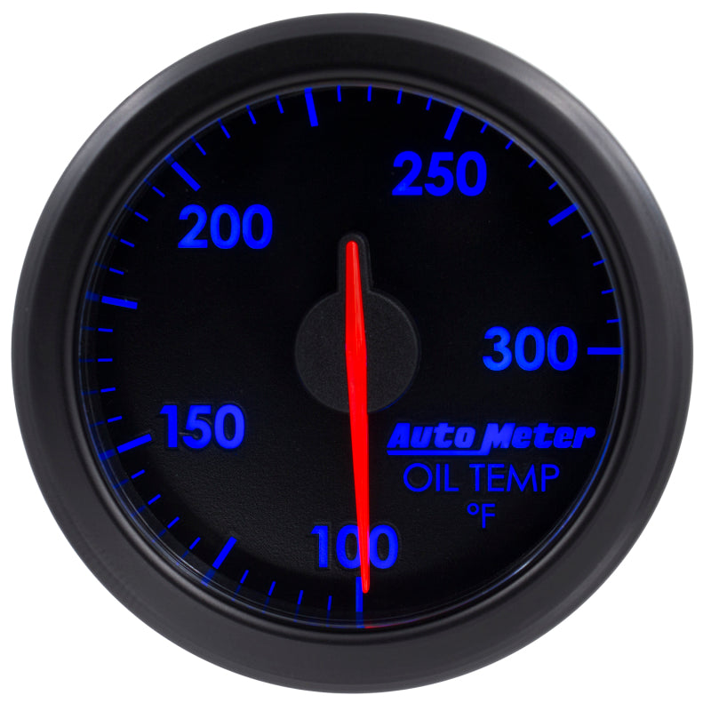 Autometer Airdrive 2-1/6in Oil Temp Gauge 100-300 Degrees F - Black Gauges AutoMeter