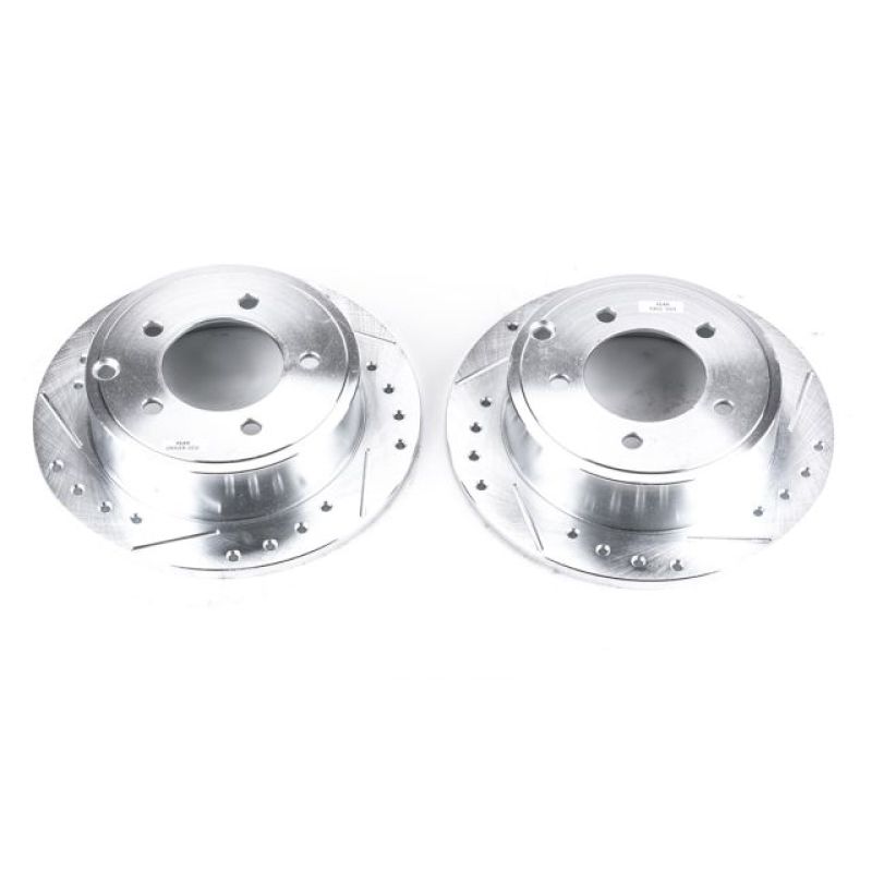 Power Stop 11-14 Chrysler 200 Rear Evolution Drilled & Slotted Rotors - Pair Brake Rotors - Slot & Drilled PowerStop