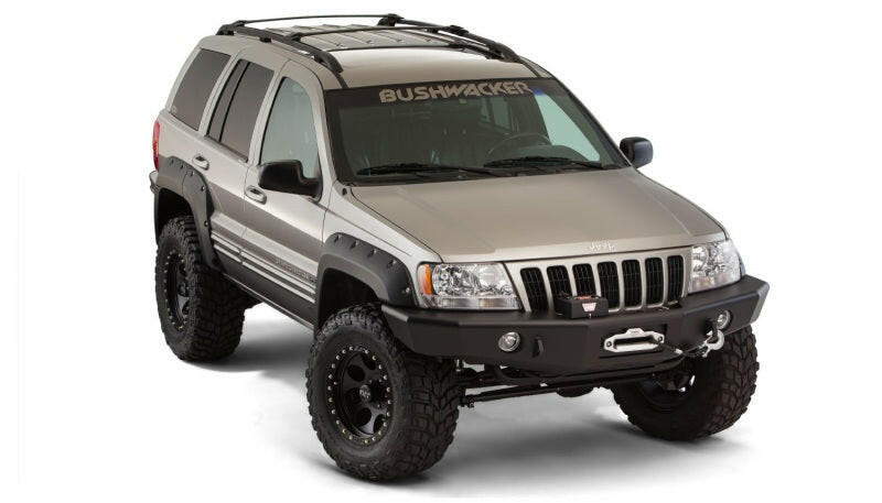 Bushwacker 99-04 Jeep Grand Cherokee Cutout Style Flares 4pc - Black Fender Flares Bushwacker