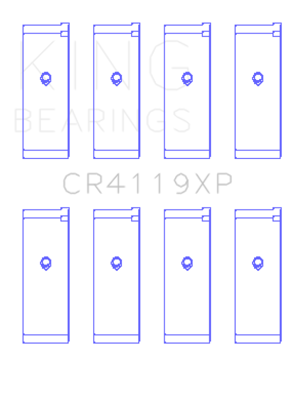 King Mitsubishi 4G91/4G92/4G93 16V XP - Series Performance Rod Bearing Set - Size STD Bearings King Engine Bearings