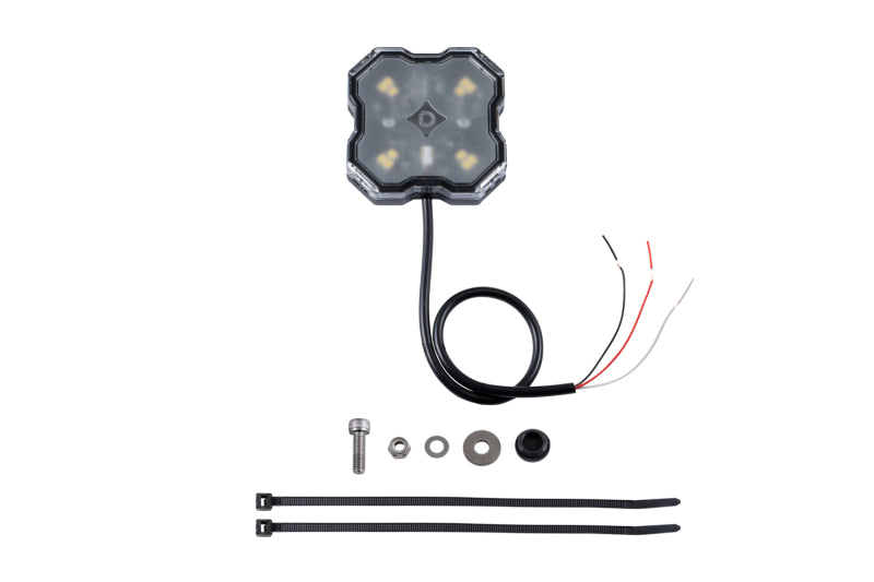 Diode Dynamics Stage Series Single Color LED Rock Light - White Diffused Hookup (one) Light Accessories and Wiring Diode Dynamics