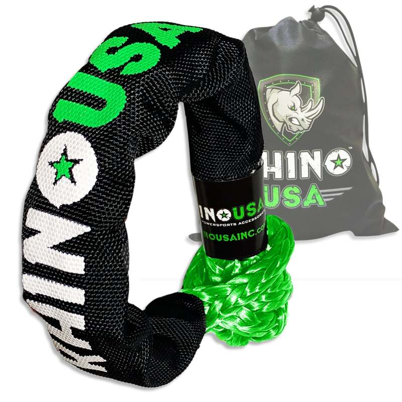 Rhino USA Synthetic Soft Shackle Green Shackle Kits Rhino USA
