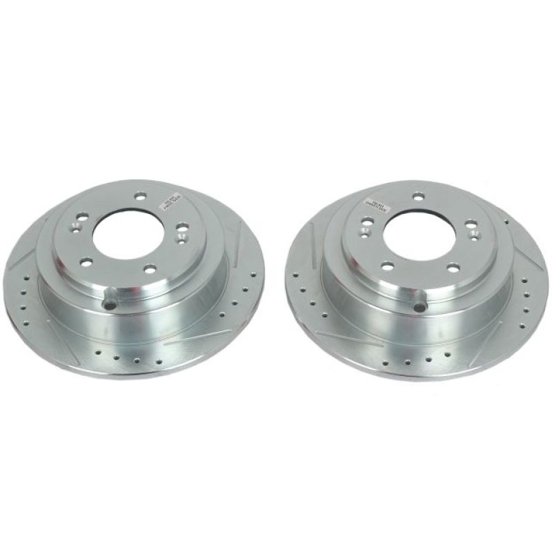 Power Stop 04-06 Kia Amanti Rear Evolution Drilled & Slotted Rotors - Pair Brake Rotors - Slot & Drilled PowerStop