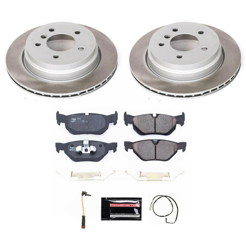 Power Stop 2006 BMW 325xi Rear Semi-Coated Rotor Kit Brake Kits - Performance Blank PowerStop