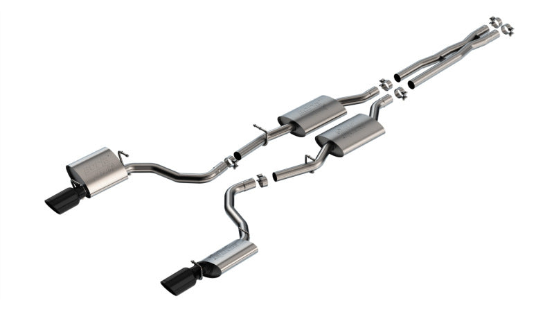 Borla 19-23 Dodge Charger GT 3.6L V6 RWD ATAK Catback Exhaust - Black Chrome Tips Catback Borla