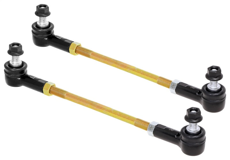 RockJock Adjustable Sway Bar End Link Kit 10 1/2in Long Rods w/ Sealed Rod Ends and Jam Nuts pair Sway Bar Endlinks RockJock
