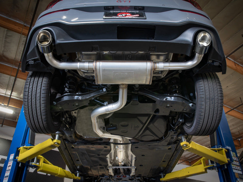 aFe 22-24 Volkswagen GTI MACH Force-Xp 3 to 2-1/2 IN Stainless Steel Cat-Back Exhaust w/Carbon Tips Tips aFe