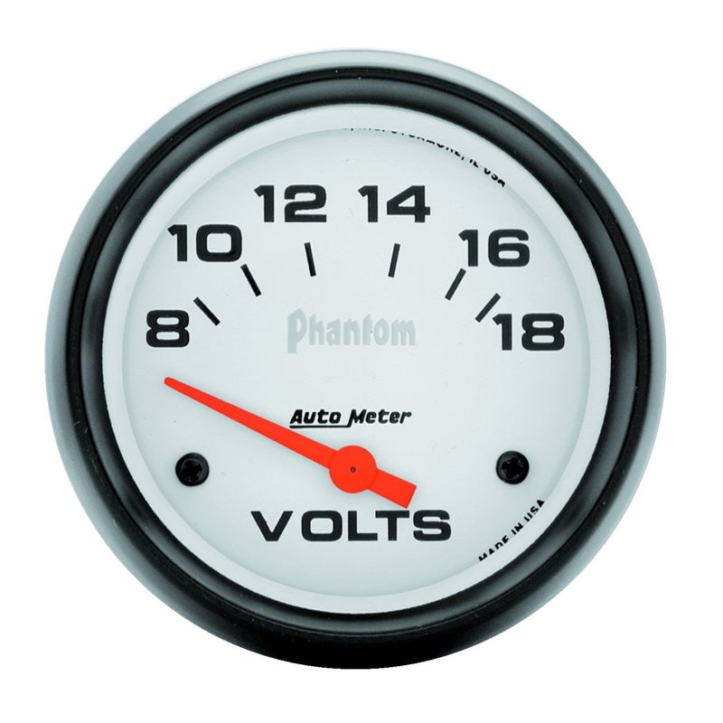 Autometer Phantom 2-5/8in 8-18V SSE Voltmeter Gauges AutoMeter