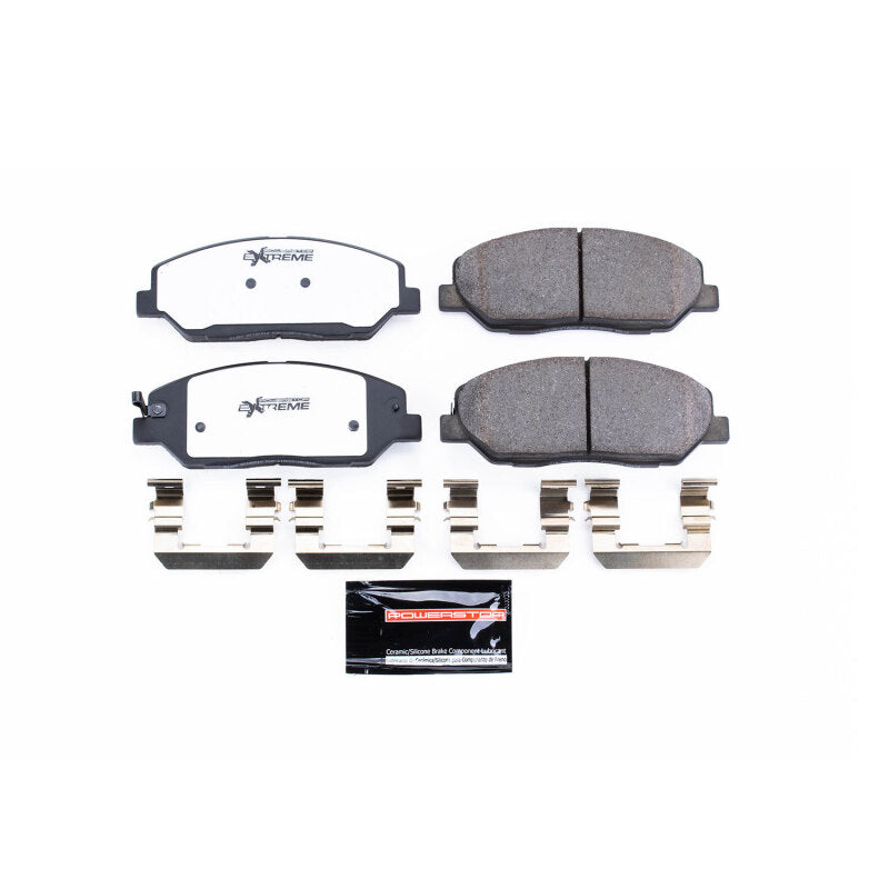 Power Stop 09-11 Hyundai Genesis Front Z26 Extreme Street Brake Pads w/Hardware Brake Pads - Performance PowerStop