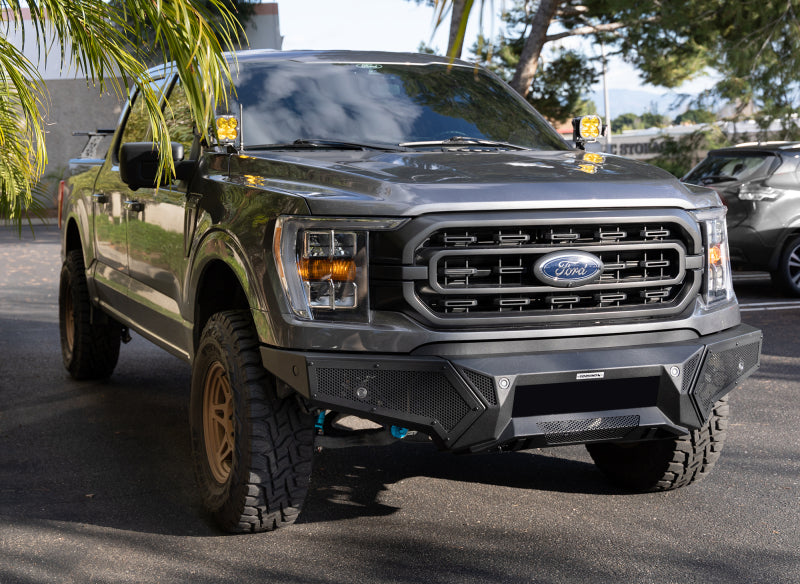 Go Rhino 21-23 Ford F-150 (4dr) Element Front Bumper w/ Fixed Light Bar Mount - Tex. Blk Bumpers - Steel Go Rhino