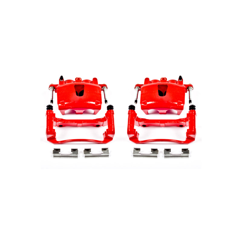 Power Stop 06-10 Jeep Commander Front Red Calipers w/Brackets - Pair Brake Calipers - Perf PowerStop