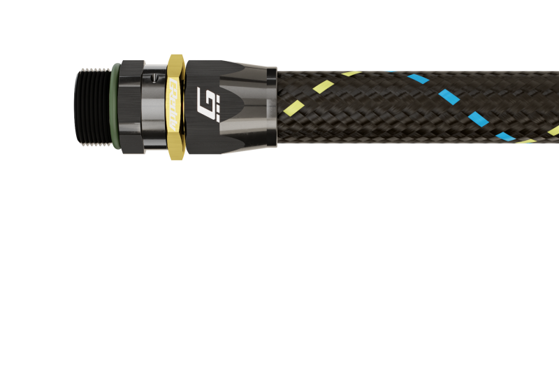 GReddy AN12 STRAIGHT ORB MALE BLACK/GOLD ANODIZED Oil Line Kits GReddy