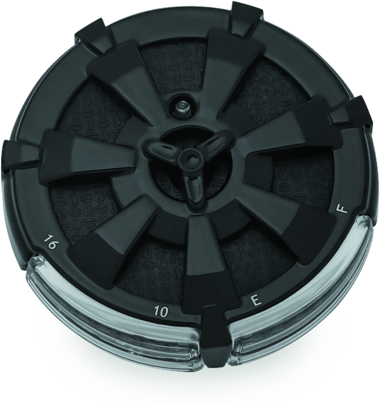 Kuryakyn Alley Cat Fuel & Battery Gauge Gloss Black Gauges Kuryakyn